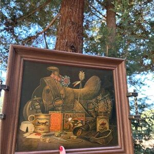 Cowboy Western  Lacquered Lithograph Serving Tray  Art By Charles Wysocki